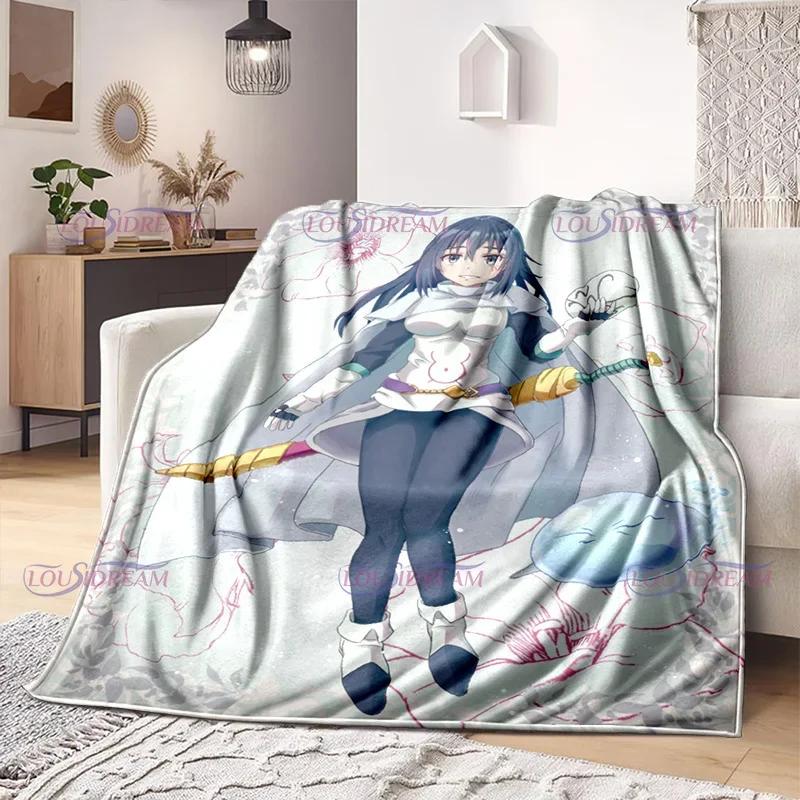 That Time I Got Reincarnated As A Slime Blankets Anime Cartoon Rimuru Tempest Blankets Home Flannel Blanket Sofa Throw Blanket