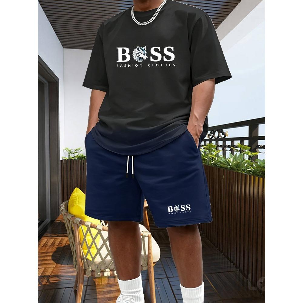 Men's Two-piece Sportswear Short Sleeved T-shirt and Pants Set Running and Fitness Sportswear 2026 Summer Big Discount