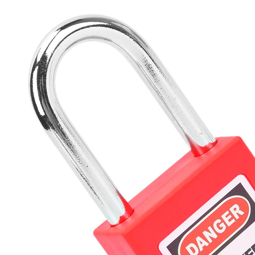 5 Sets 38mm Lockout Lock Insulation LOTO Nylon PA Steel for Nuclear Energy Logistics Transport