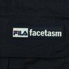 FILA Fusion X Facetasm Color Block Mid-Rise Retro Cuffed Knit Joggers Men bottoms Black T11M417801F-BK