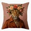 LeopardPrinted Doublesided Printed Pillow Cover Short Plush Suitable Living Rooms Bedrooms Sofas Throw Cushion Cover