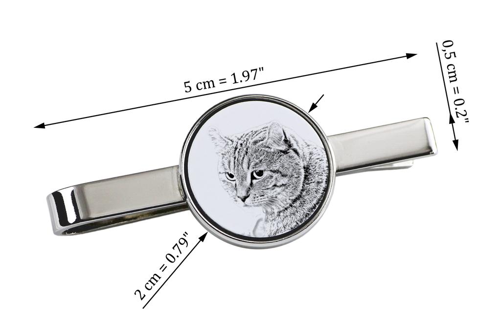 Highland Lynx - cat tie clip, personalized tie clip, unique gift for men from Art-Dog brand