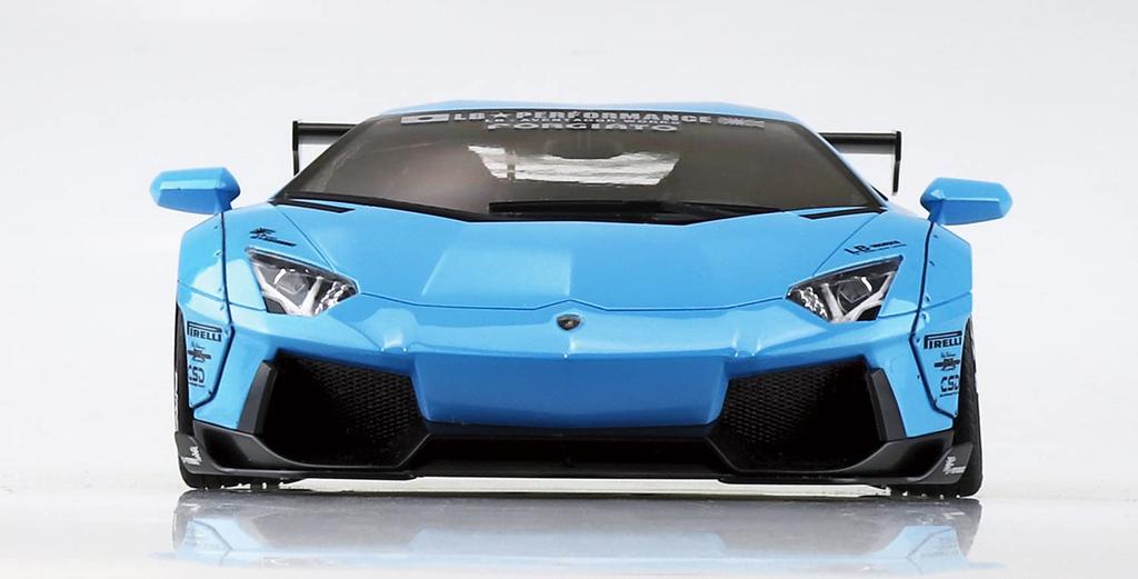 Aoshima Bunka Kyozai Liberty Walk Series 17 LB Works Lamborghini Aventador 1 Plastic Model Sky Blue (AOSHIMA) 1/24 No. Ver. Kit,