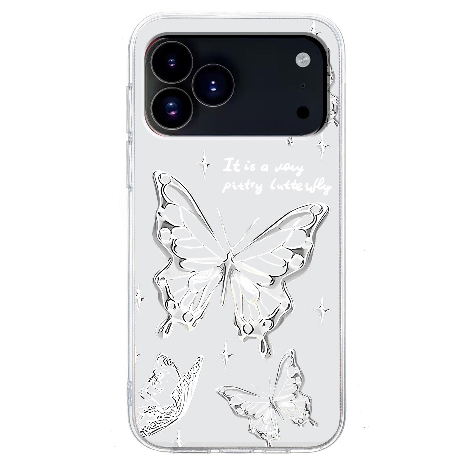 

Чехол для iPhone 17 Pro Max, мягкий ТПУ с печатью узора, чехол для телефона Butterfly