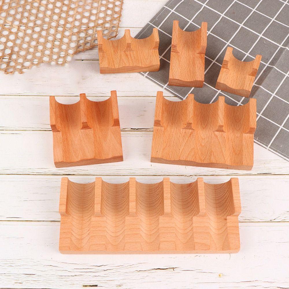 New U Shape Sushi Rack Wood Elegant Design Wooden Taco Snack Food Holder Wood Plate Cuisine Stand Sashimi Sushi Boat