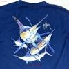 Guy Harvey T Shirt Large Blue  Fishing Marlin Crew Neck Casual Vintage Washed Stretched Unisex Graphic Stylish Homme Breathable