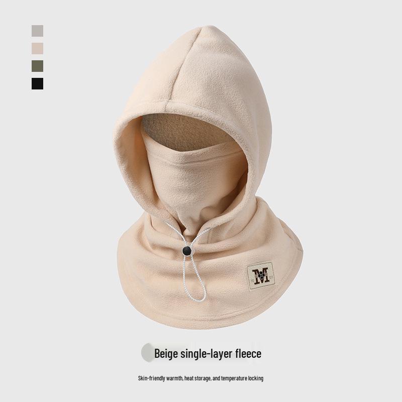 Unisex Windproof Cycling Hat with Face and Neck Protection - Velvet Lined, Thickened for Autumn & Winter