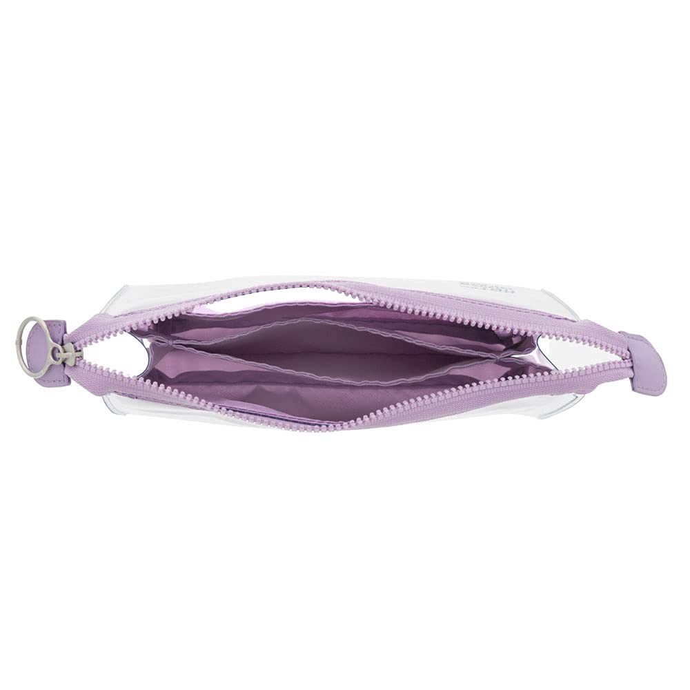 Sunstar Stationery Pen Case Clear Pouch Mitte with Gusset Light Violet S2314398