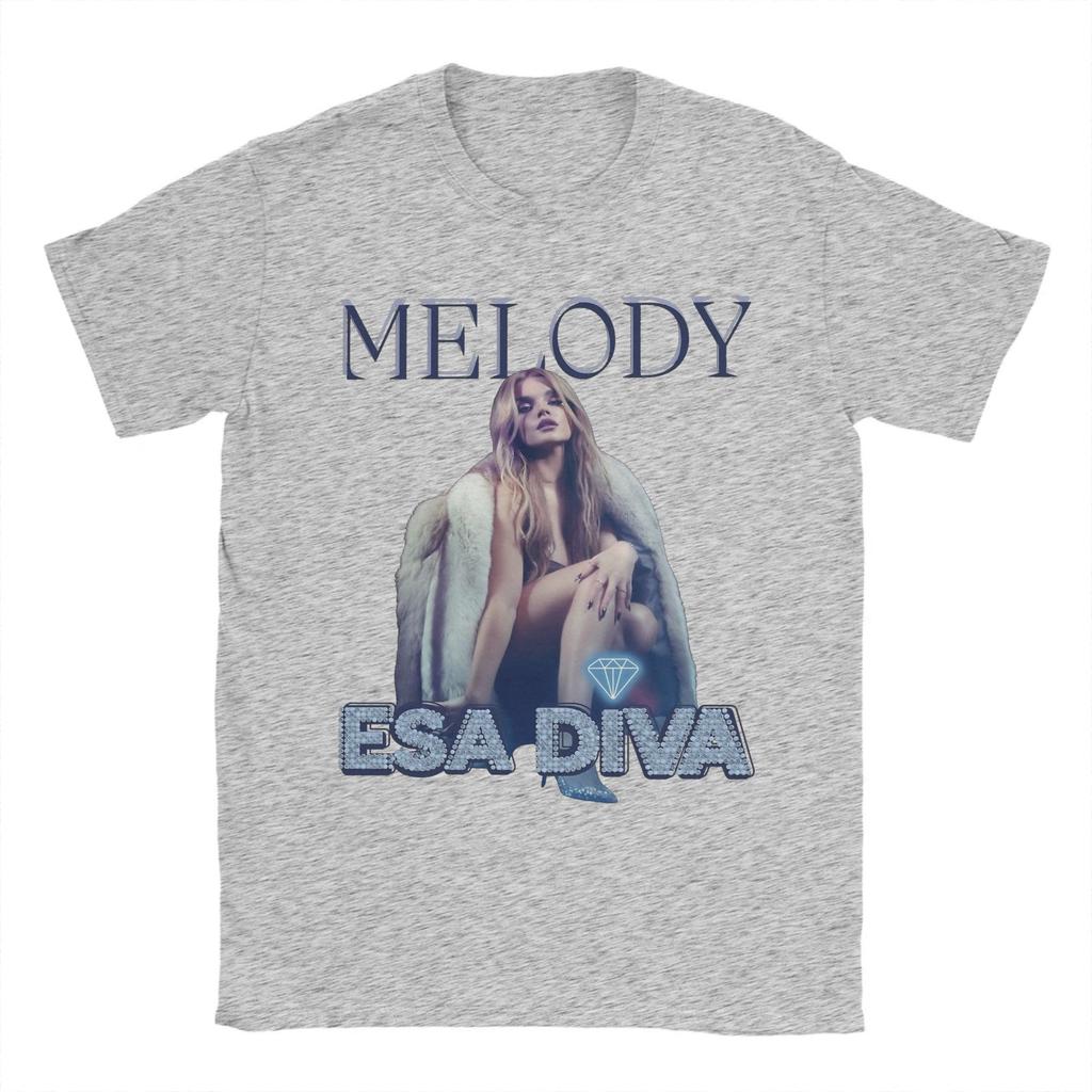 Melody That Diva Eurovisions 2025 Merch Men Women T Shirt 100% Cotton Tee Graphic Printed  Tops T-shirt