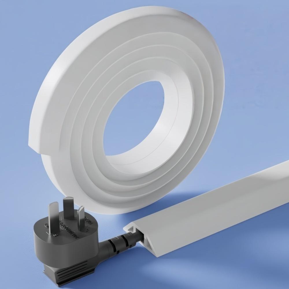 1pc 1m/2m/3metersX4cm Floor Cord Cover for Wire Self Adhesive Cable Cavity Management PVC Cord Power Floor Wire Protector Cover