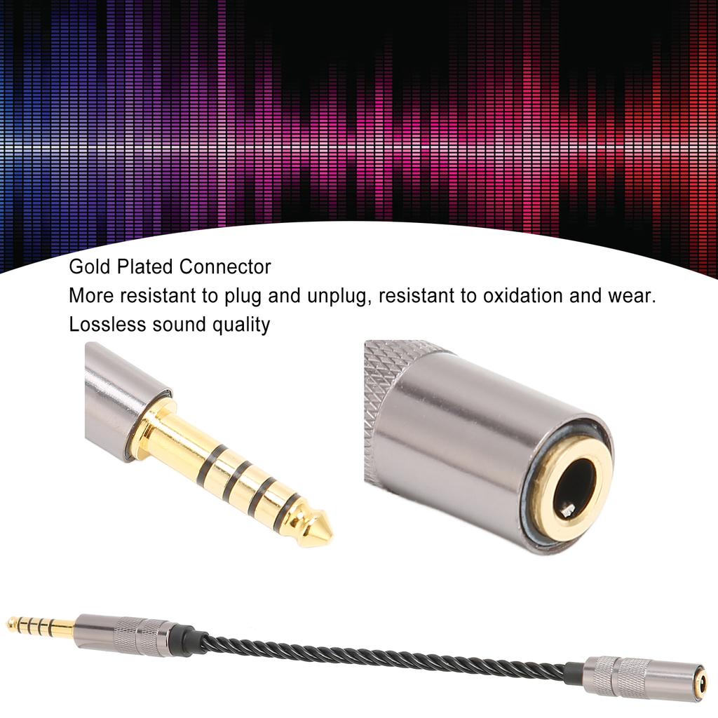 Headphone Adapter Cable Gold Plated 4.4MM Balanced Male To 3.5MM Stereo Female Adapter Cord Headphone Cord