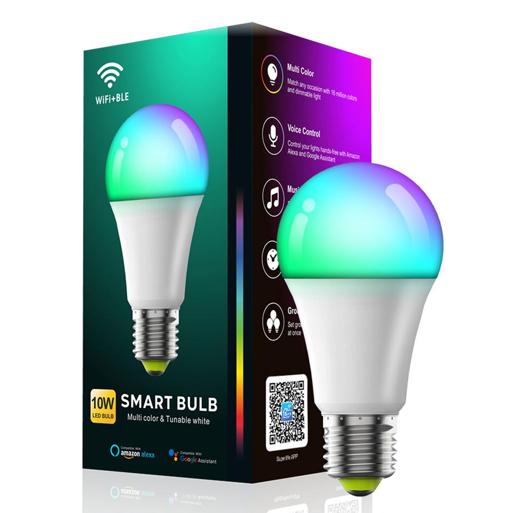 ZJ-BWBL1H-RGBWW-1P 10W Smart Voice Light Bulb WiFi Bluetooth-compatible RGBCW 220V LED Bulb