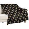 Iris pattern emblem design digital-printed polyester Bedroom velvet flannel cover blanket Fleece soft cover blankets for beds