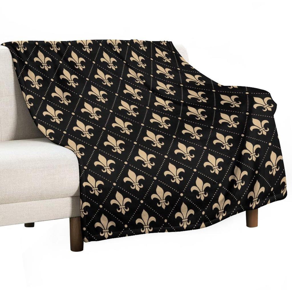 Iris pattern emblem design digital-printed polyester Bedroom velvet flannel cover blanket Fleece soft cover blankets for beds