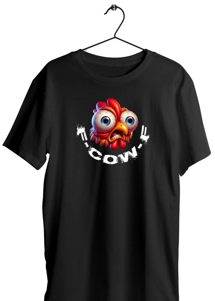 FCOWF Funny Chicken Black TShirt Meme Quote l Unisex Tee Top Gift XL