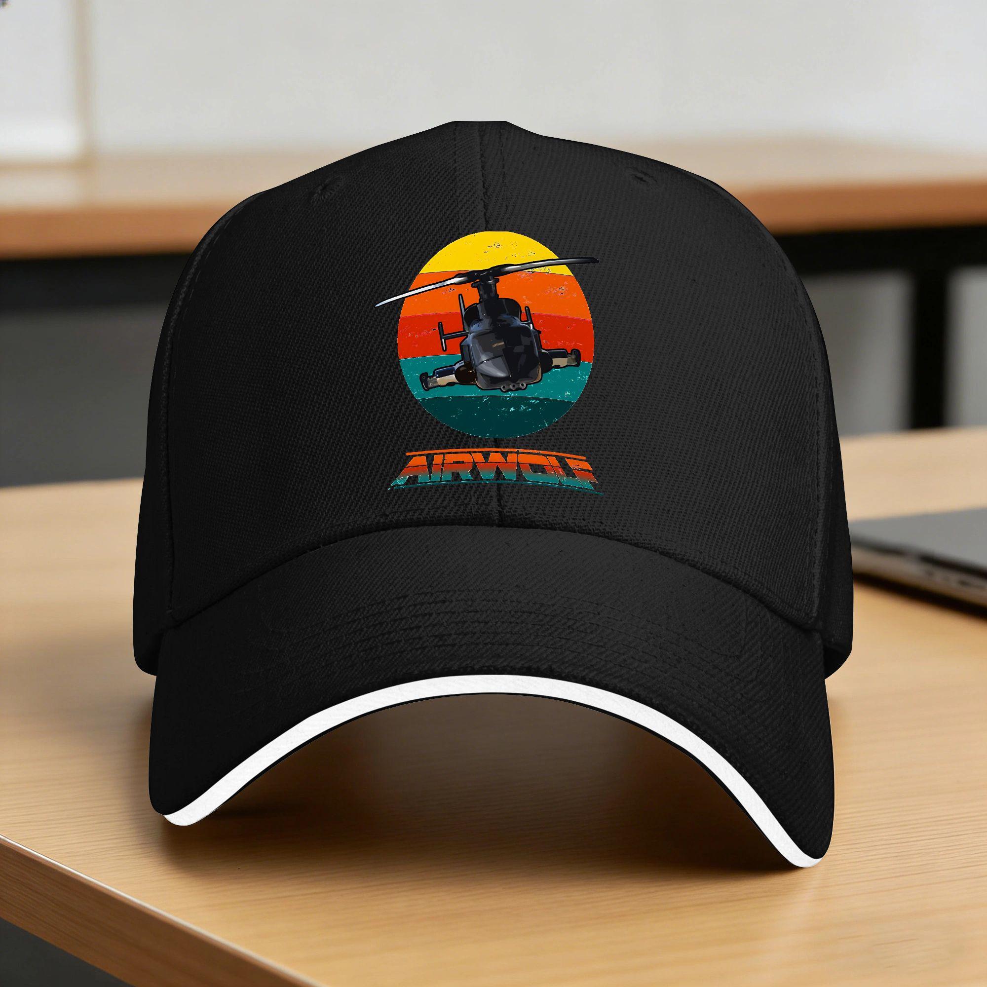 Sun Baseball Cap Airwolf Sunset S Custom DIY Trucker Hat SunProof Casual Hunting Camping Baseball Caps One Size