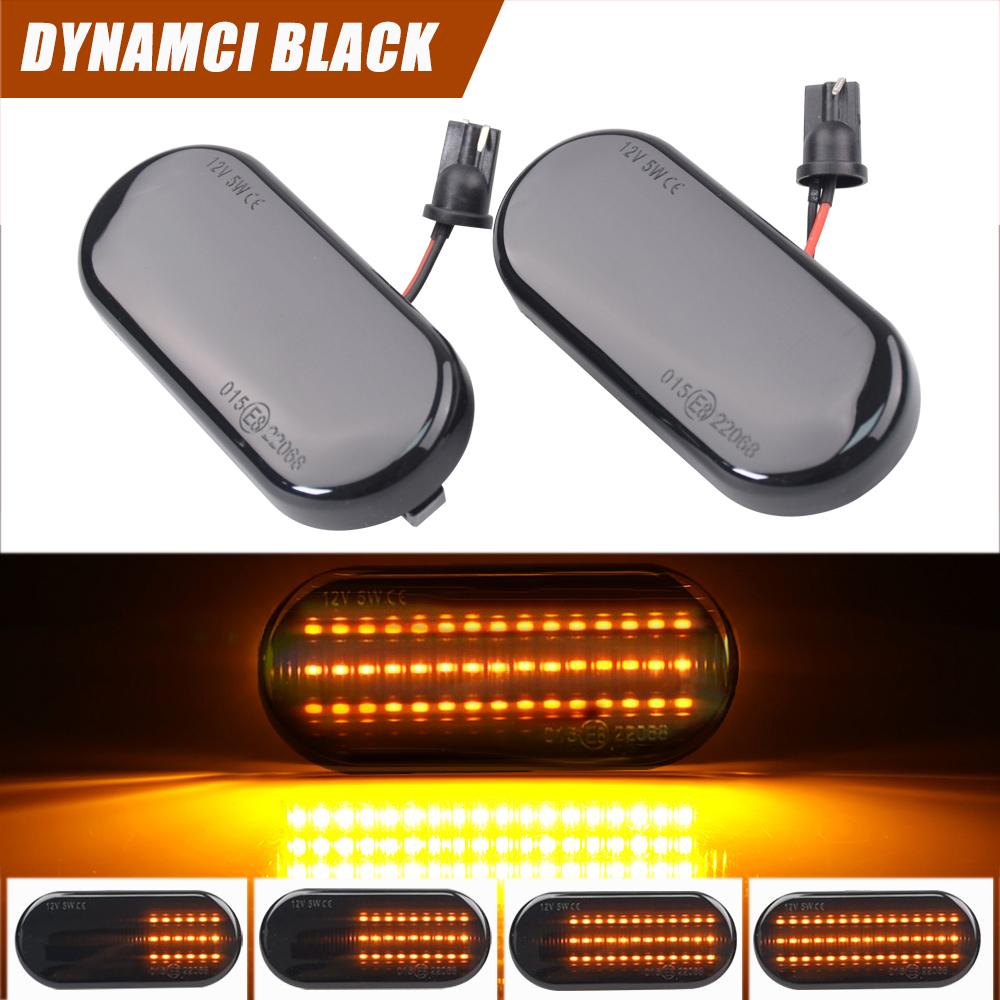 

2X LED Dynamic Side Marker Turn Signal Light Indicator for VW Bora Golf 3 4 MK4 Jette Lupo Passat Z2 3BG Polo SB6 SEAT Ibiza T5