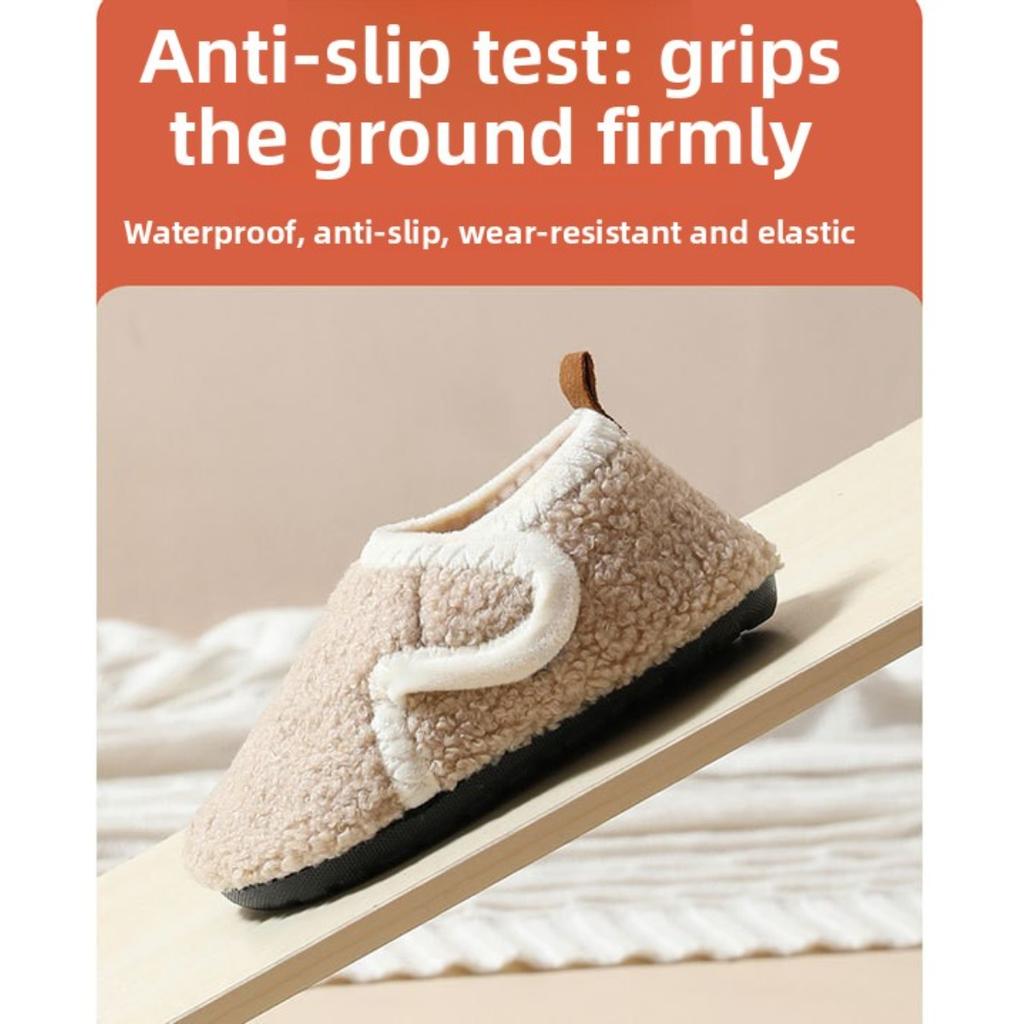 Autumn and Winter Children's Indoor Velvet Floor Socks Shoes Anti Slip Sole Early Education Walking Baby Shoes Home Cotton Shoes Home Cold Proof