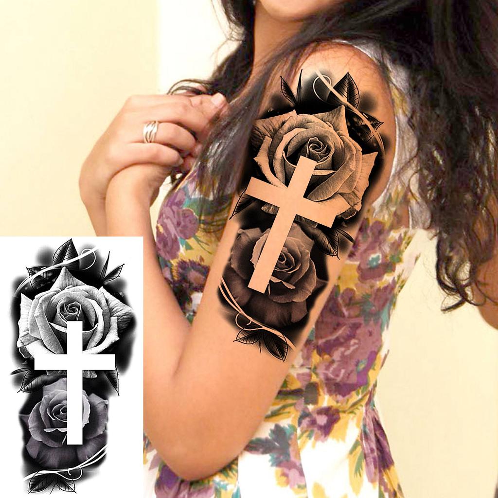 1 Sheet Forest Wolf Coyote Temporary Tattoos For Men Adults Forearm Arm Leg Body Art Drawing Fake Tattoo Sticker Transferable