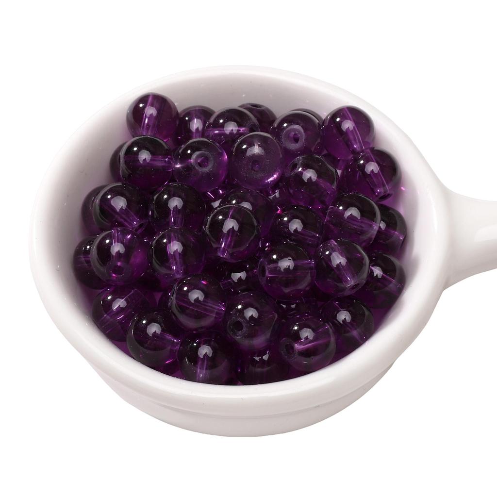 20-50Pcs High Transparency Glass Beads Loose Spacer Beads for Jewelry Making DIY Bracelet Necklace