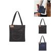 Denim Shoulder Bag Large Capacity Shopping Tote With Zipper For Daily Use