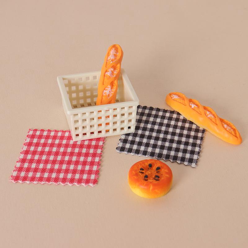 Dollhouse Miniature Picnic Basket & Kitchen Accessories for BJD