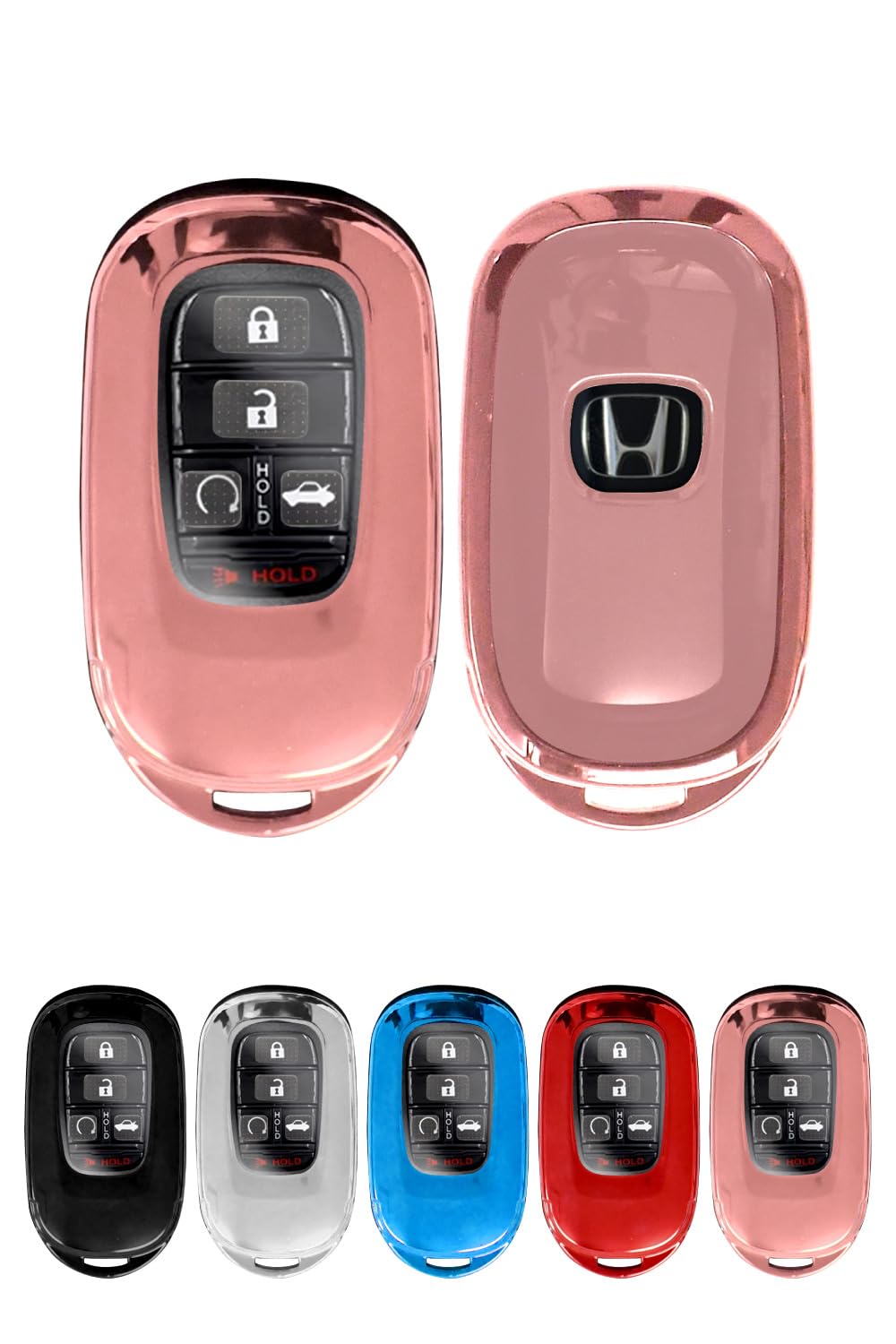 DriveLife Smart Key Case Honda Key Case Key Chain Car Smart Key Type B Pack of 1, Pink Honda (HO17) розовый