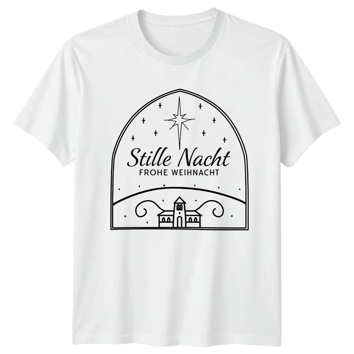 Stille Nacht Frohe Weihnacht T-Shirt German Christmas Gift For Him And Her XXXL