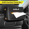 Car Tissue Box Armrest Storage Case Seatback Napkin Holder Interior For KIA Sportage Rio Ceed Niro Soul Stonic Picanto Proceed fxrp50