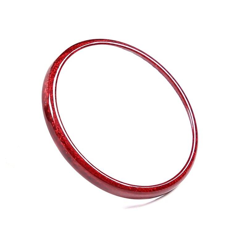 Real Carbon Fiber For Alfa Romeo Giulia Stelvio Car Rear Logo Circle Cover Trim Sticker Car Exterior Accessories