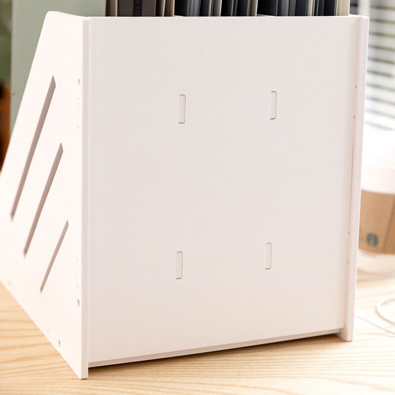 Box Folder Storage Box File Rack Storage Rack Office Supplies Vertical File Shelf Non-Metallic File Classification Column Material Organizing Shelf