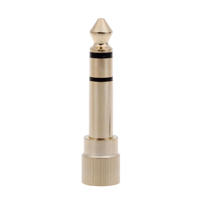 Convenient 6.35mm Male To 3.5mm Female Converter Connect Headphone Adapter 3.5 To 6.35 Plug