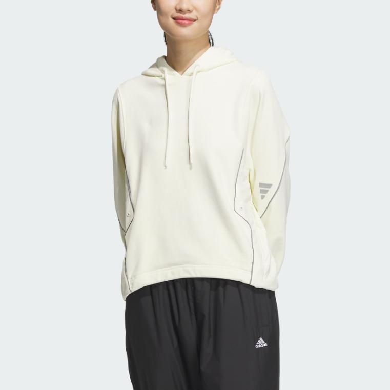 Adidas FW24 FUSTL Series W P SWT3 Sports Casual Hooded Pullover Long Sleeve Sweatshirt Women Sweatshirt Ivory JM6226