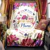 Floral Encouragement Card Blanket Personalized Name Soft Comfortable Stylish Blanket Car Blanket Perfect For Travel Camping Outdoor Home Suitable For