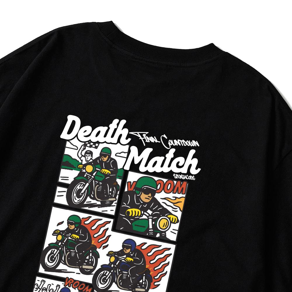 Seupeullaesikodeu Long Sleeve Black - Death Match Cartoon