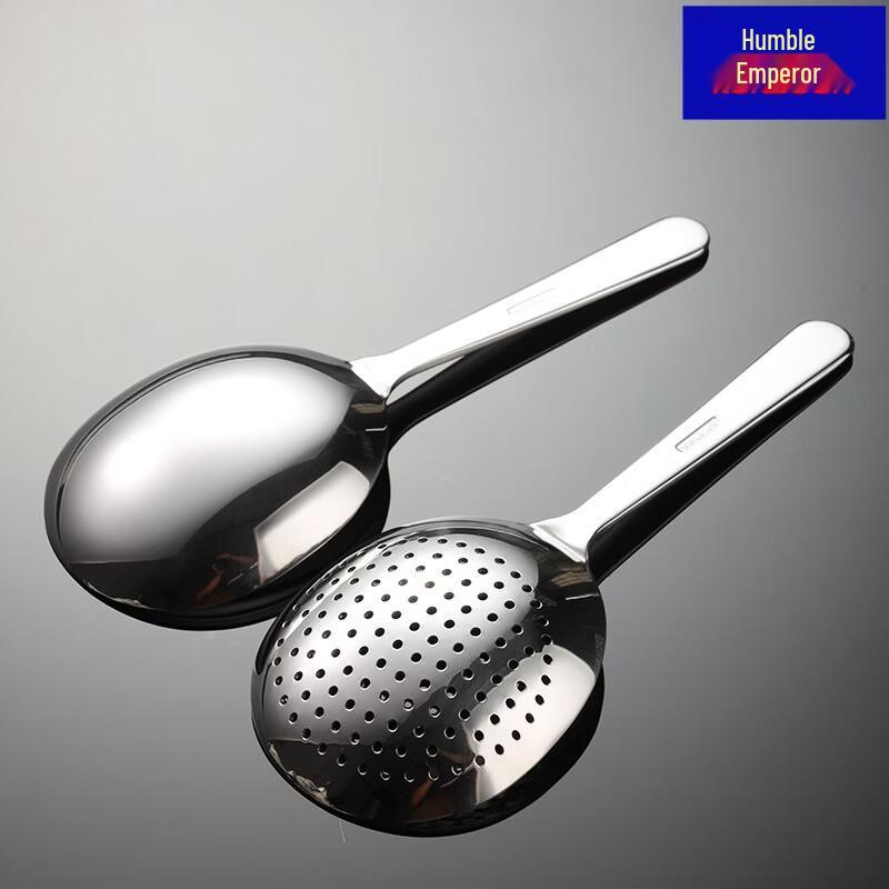 Qianxing Stainless Steel Short-Handle Oval Serving Spoon Set