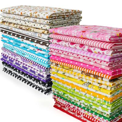 Floral Patchwork Fabric Printed Cutting Cute Lucky DIY 25x25cm 56-Piece Set, 100% Cotton, Fabric, Cloth, Scraps, Bag, Crafts,