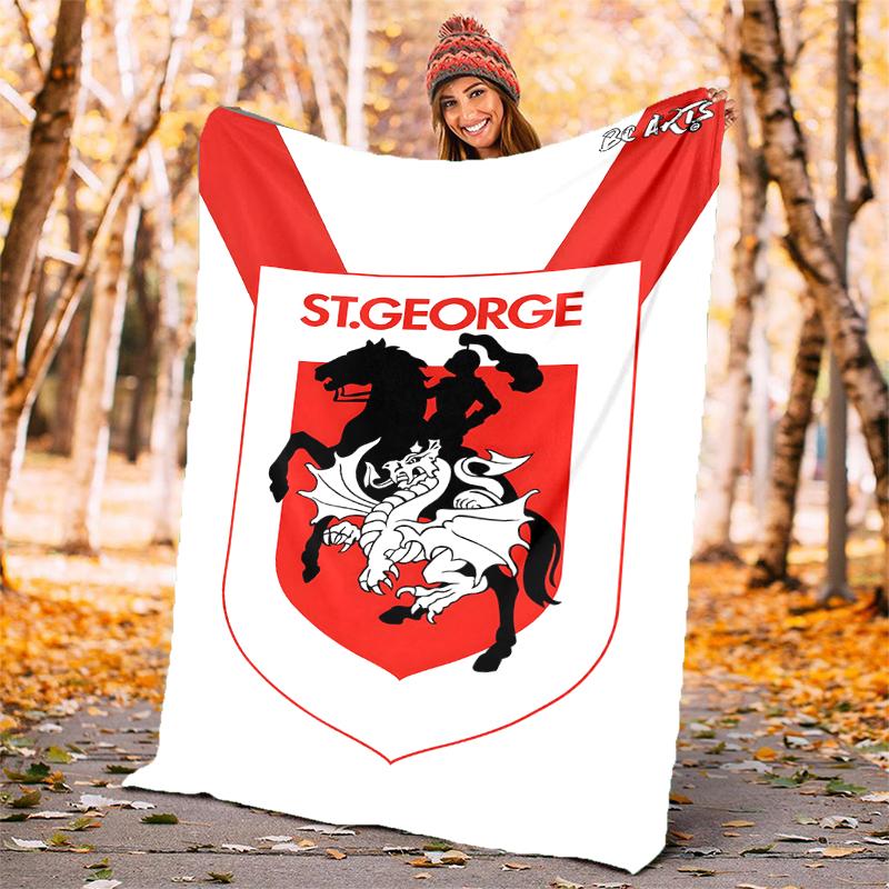 ST George Illawarra Flannel Blanket Soft All-Season Throw, Design for Camping, Car Travel, Hiking Sofa, Bed, Office Perfect Gift for Parties