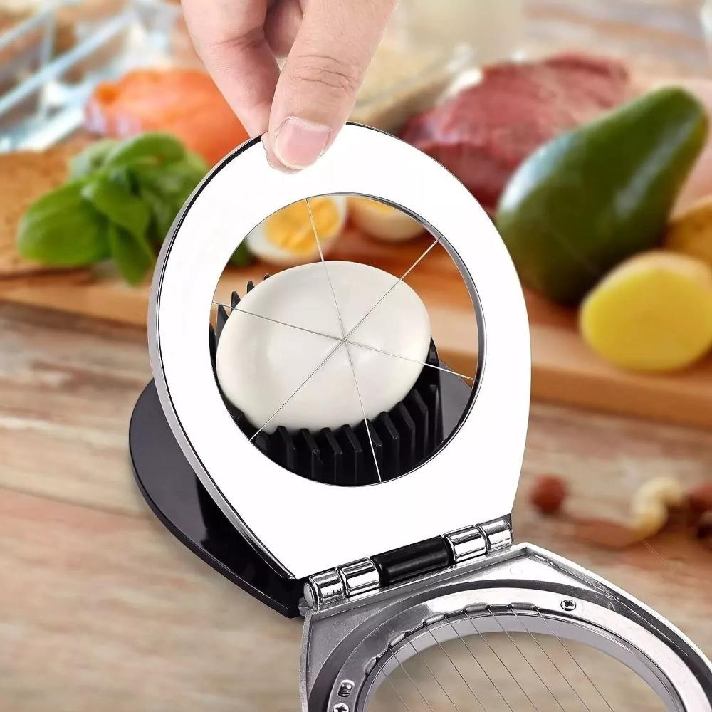 Quickly Egg Cutter Stainless Steel Eggs Divider Durable Egg Slicers  Small Fruits Vegetables Tool