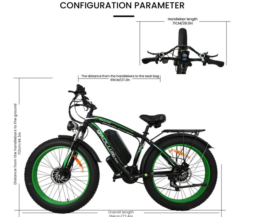 EBIKE 2025 New BLJ DP-2602 3000W 48V 23AH Battery Hydraulic Brake, Aluminum Alloy Frame, Adult Electric Bicycle.