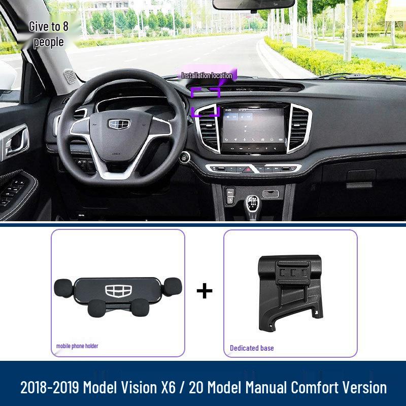 

Geely Vision X6 Phone Holder Air Vent Clip | Car Interior Accessory for Navigation Vision X6