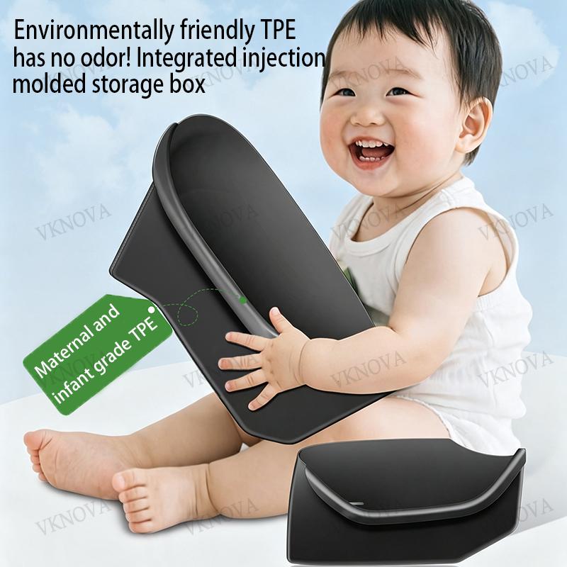 For Tesla Model Y Juniper 2025+ Door Side Storage Box Fully Covered Door Storage Tray TPE Front And Rear Door Side Storage Boxes