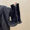 Retro Versatile Sleeve Thick Heel Thick Sole Women's Boots Autumn and Winter Europe and the United States Neutral Simple Fashion Boots Tide