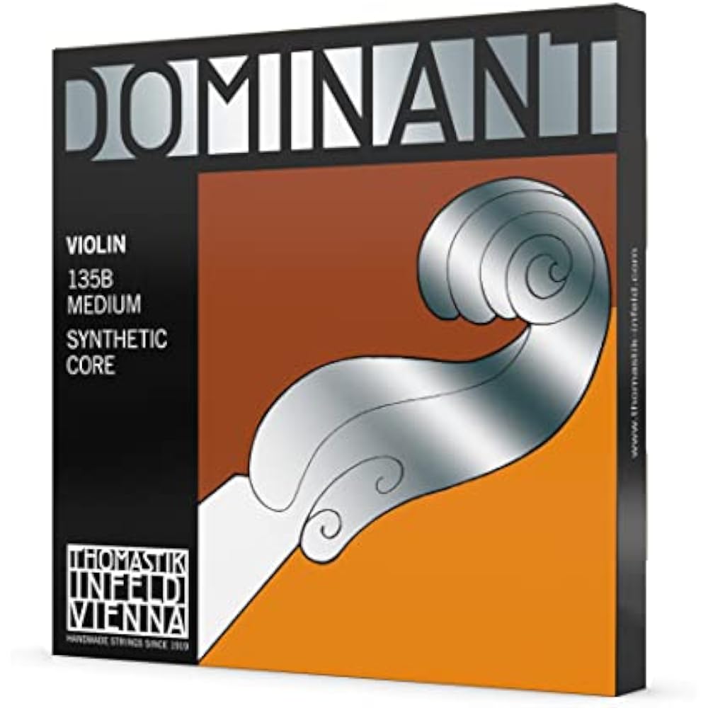 THOMASTIK Dominant 4/4 Violin String Set (E-Line Steel, Ball End)