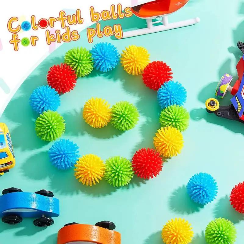 Bai Fen Bai Toys 20Pcs Mini Porcupine Balls Soft Spiky Squeeze Ball Massage Ball Fidget Toy Stress Relief Spikey Sensory Ball Toy For Adults Kids
