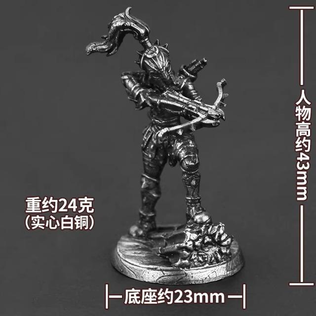Solid Metal Dwarf  Warrior Metal Soldier Miniature Tabletop Game Piece Car Decor Birthday Gift for Men Collectible Ornament