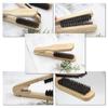 Hair Straightener Wooden Brush Salon Hairdressing Styling Comb Anti-static Dual-Brush Comb