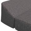 Folding Sofa Bed Light Grey 120 x 60 x 49 cm Fabric