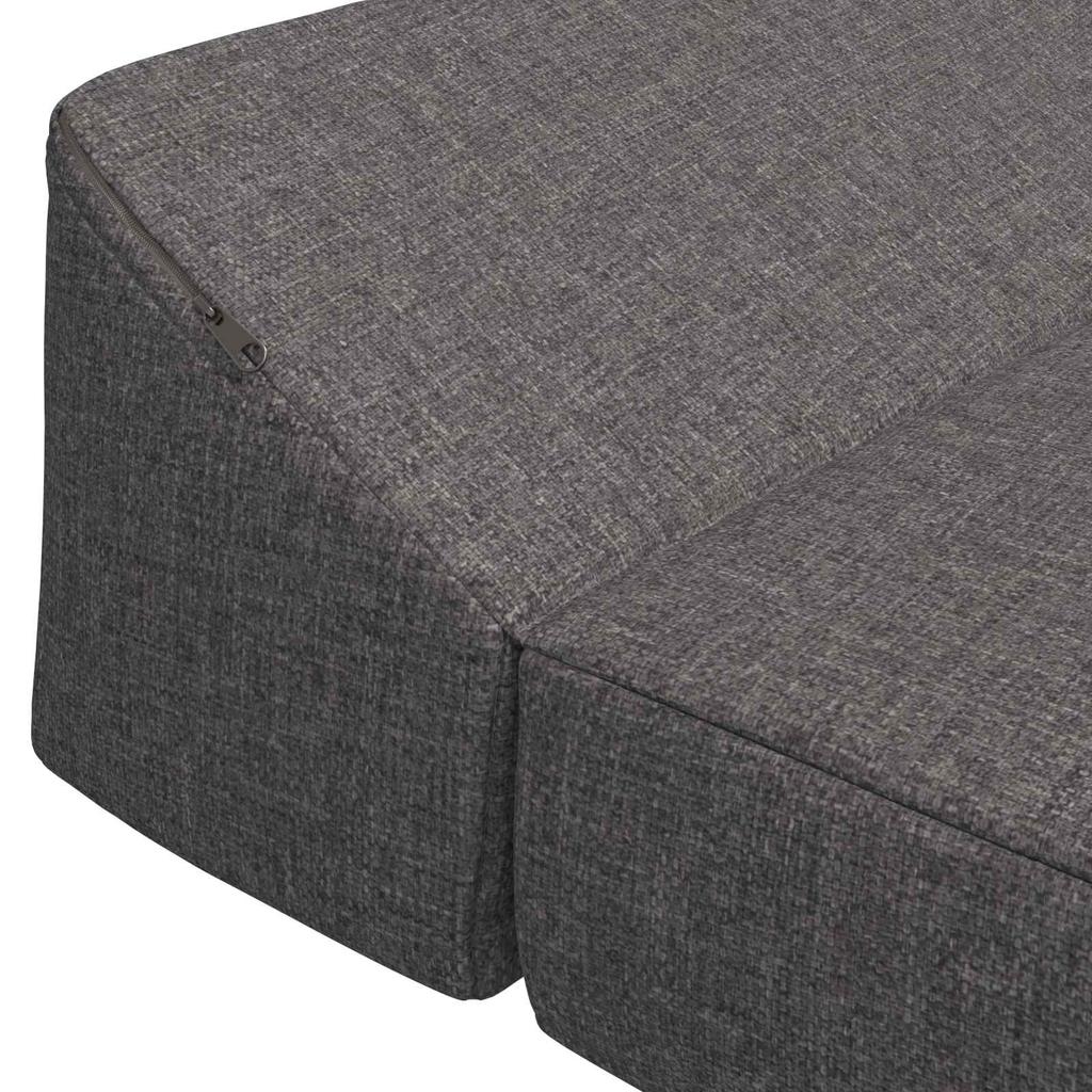 Folding Sofa Bed Light Grey 120 x 60 x 49 cm Fabric
