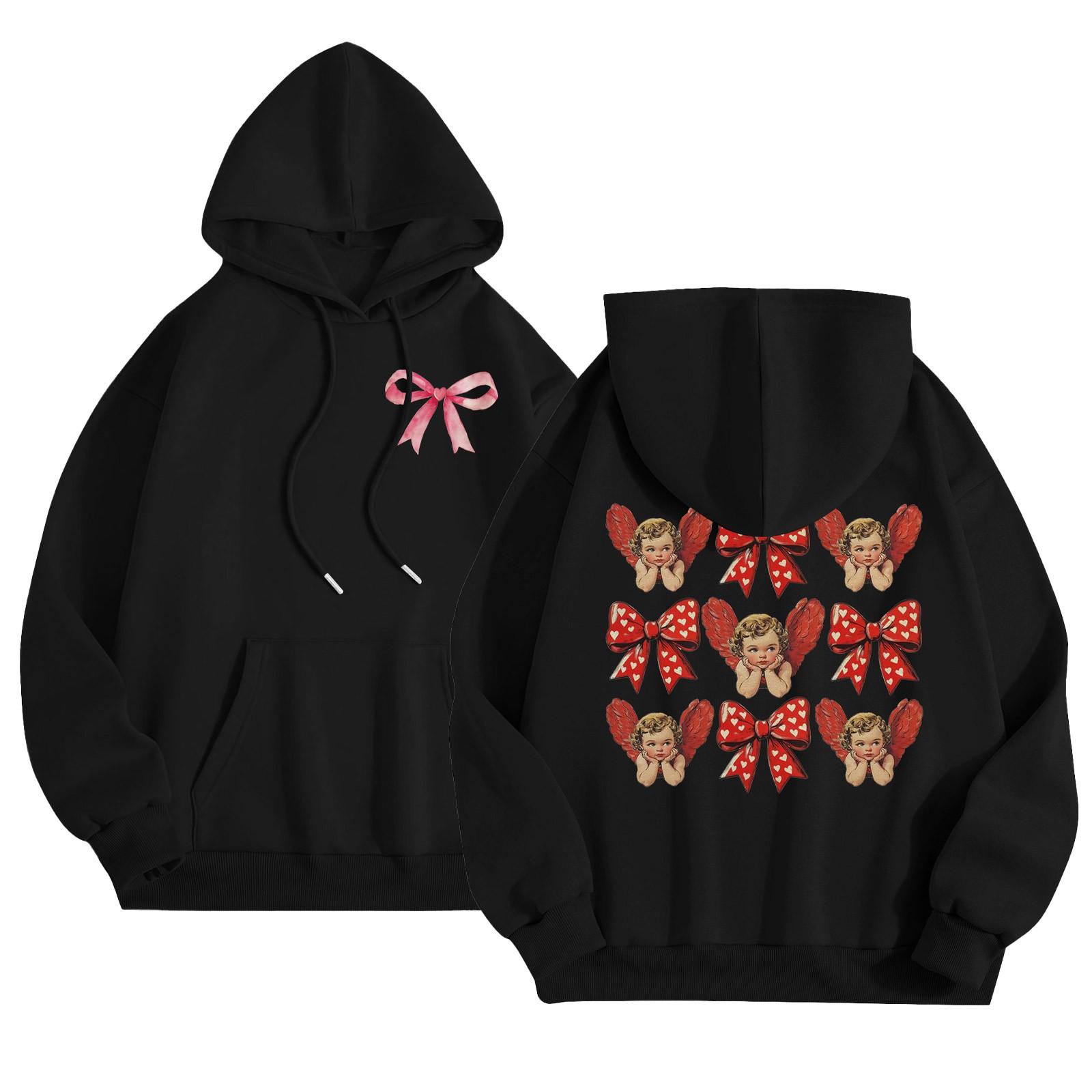 

Жіночий модний легкий пуловер з довгим рукавом і кишенями, худі M чорний